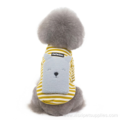 wholesale winter with bear pattern Striped dog clothes